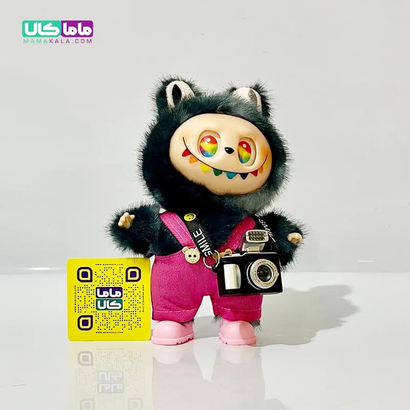 عروسک لبوبو لباسدار طوسی با دوربین مدل انرژی (کد 30)