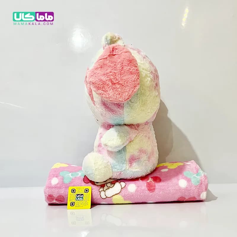 عروسک ملودی آبرنگی پتودار با پتوی طرح‌دار 50 سانتیمتر — تصویر ۹