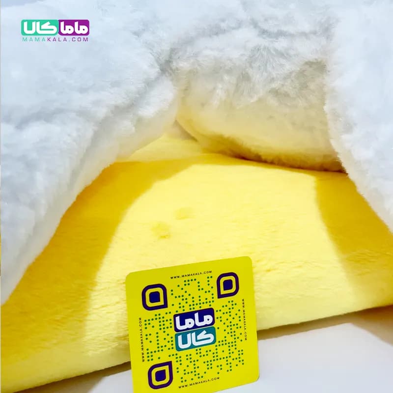 عروسک غاز پتودار بالشتی با پتوی زرد 80 سانتیمتر — تصویر ۴