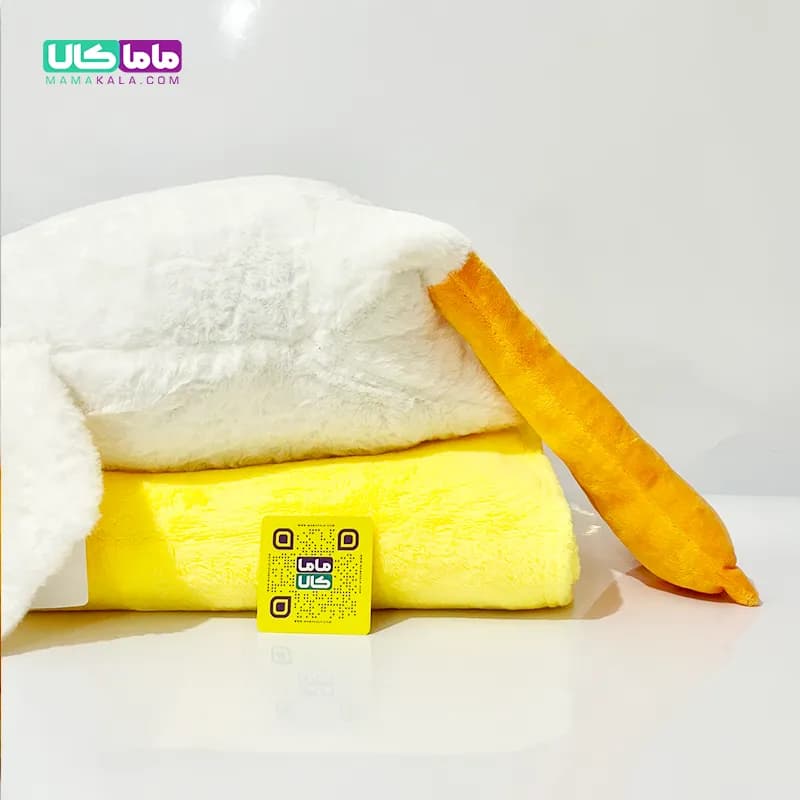 عروسک غاز پتودار بالشتی با پتوی زرد 80 سانتیمتر — تصویر ۷