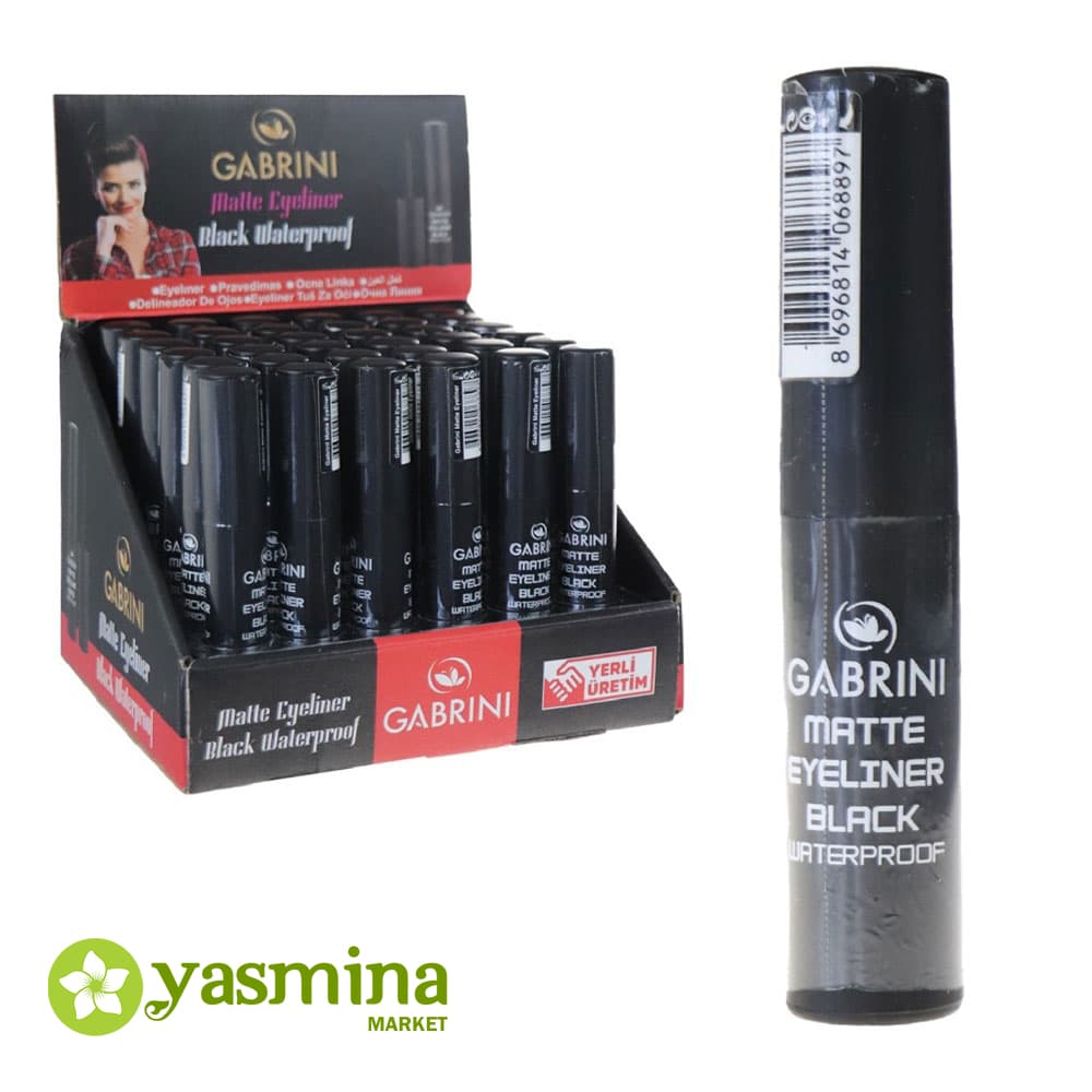 خط چشم گابرینی مدل Gabrini Matte Eyeliner Black Waterproof مات و ضد آب — تصویر ۴
