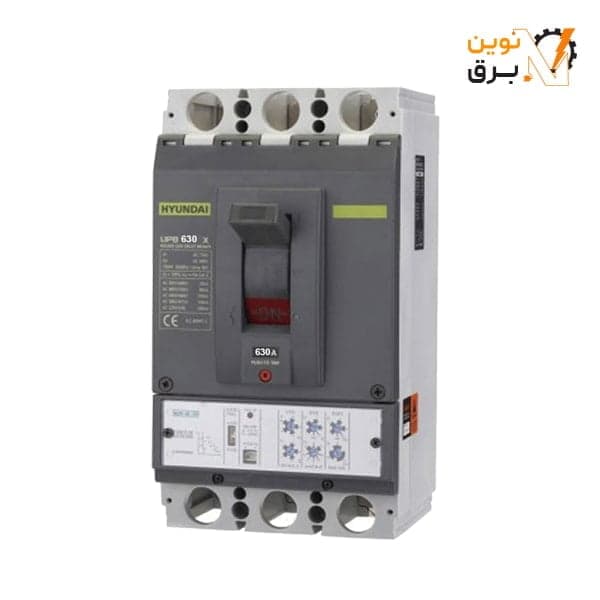 کليد اتوماتیک قابل تنظیم الکترونیکی سه پل 630 آمپر هیوندای الکتریک 85KA