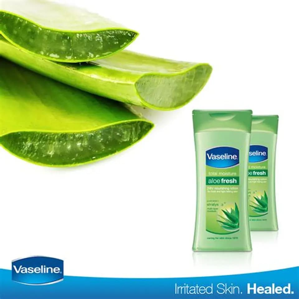 لوسیون بدن وازلین آلوئهورا مدل Aloe Soothe | Vaseline Intensive Care — تصویر ۲
