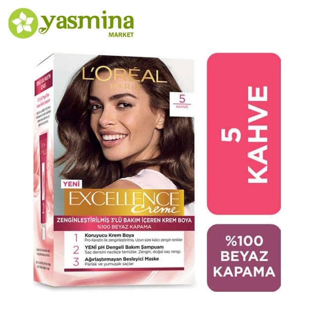 کیت رنگ مو لورآل سری Excellence شماره 5 — تصویر ۲