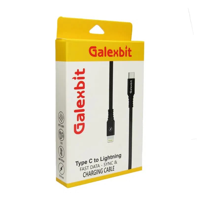 کابل شارژ اقتصادی تایپ سی به آیفون اورجینال Galexbit — تصویر ۲