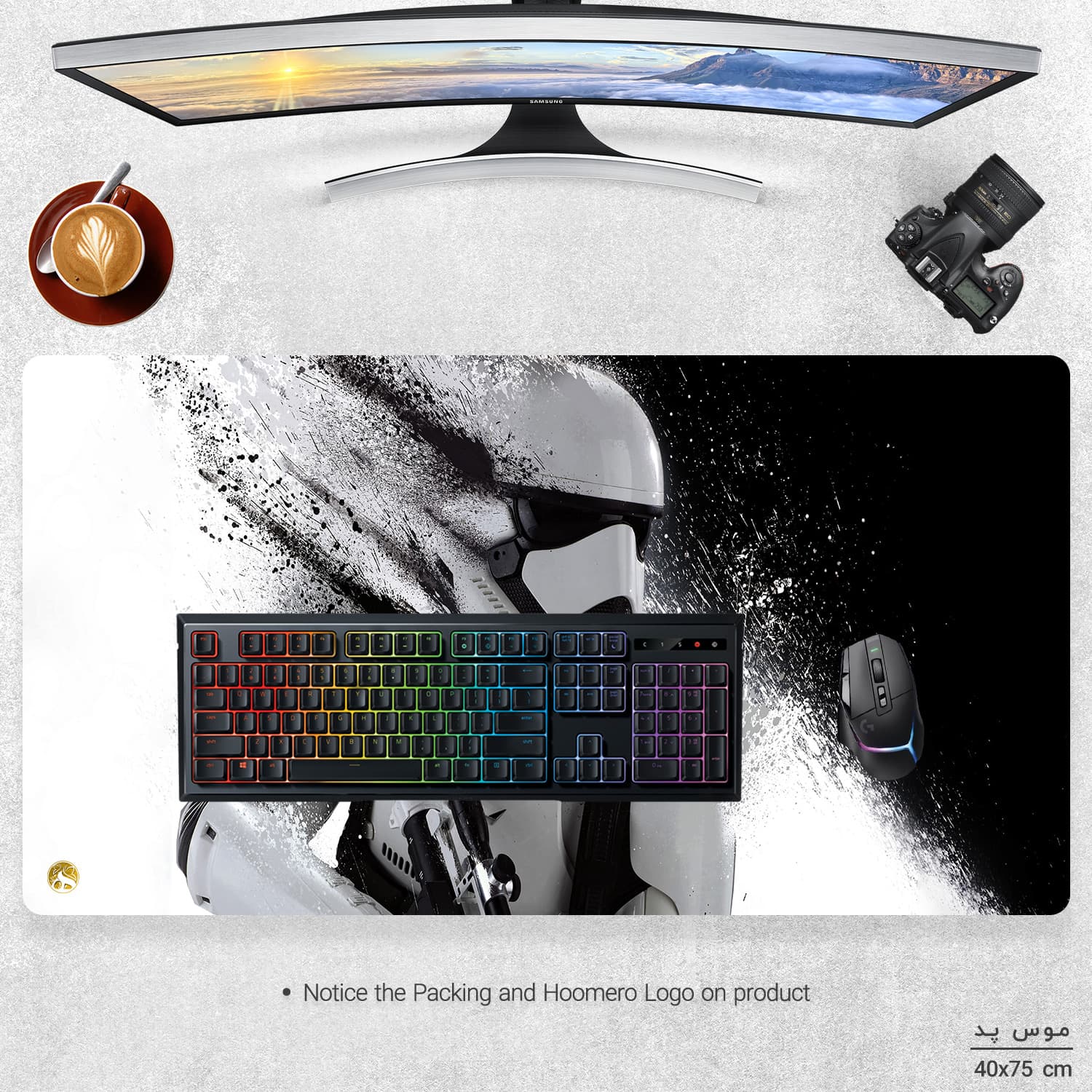 دسک پد هومرو مدل MX330 طرح بازی جنگ ستارگان Star Wars سایز 40×75 سانتیمتر — تصویر ۴