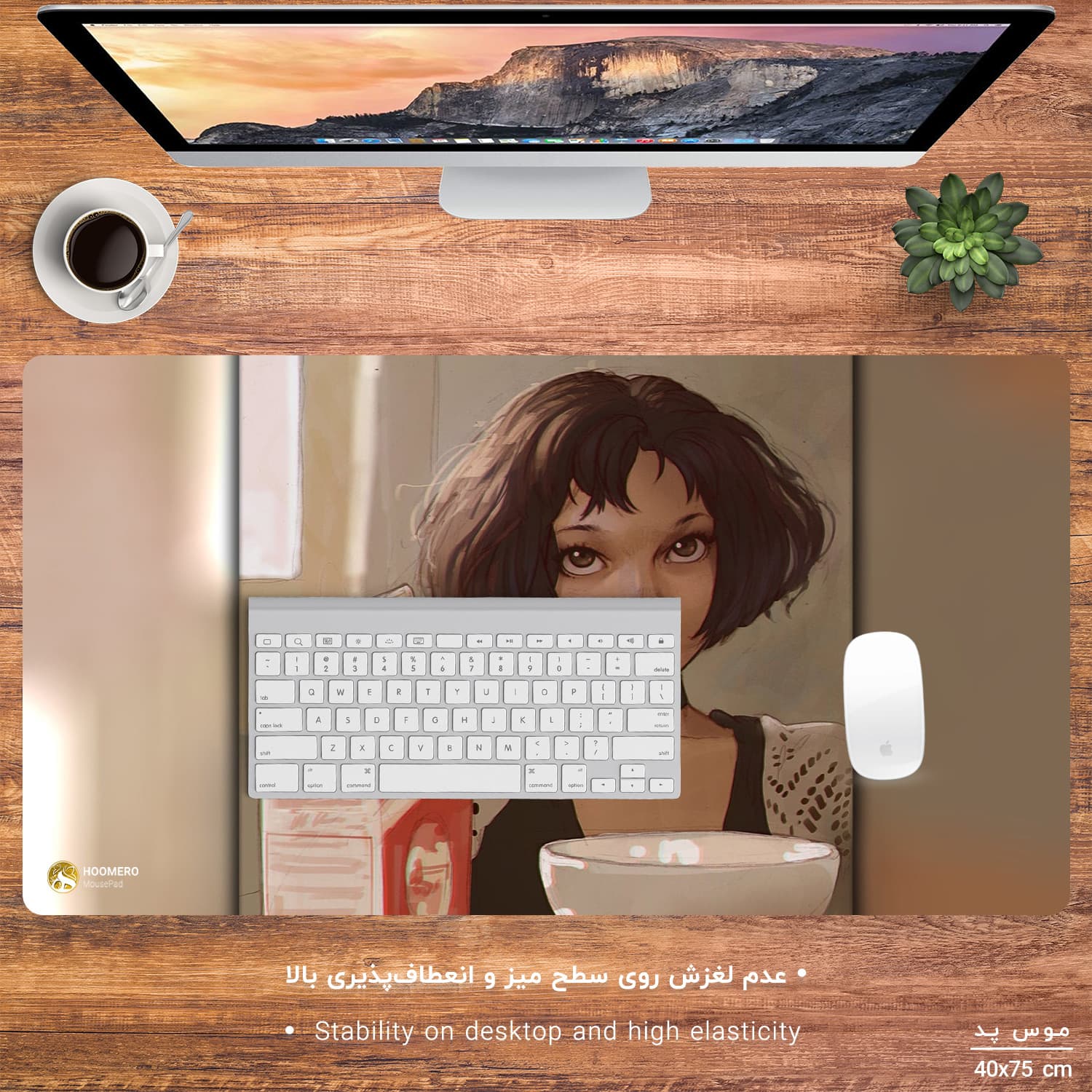 دسک پد هومرو مدل MX776 طرح فیلم لئون حرفه‌ای ماتیلدا سایز 40×75 سانتی‌متر — تصویر ۳