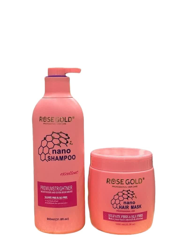 شامپو و ماسک نانو رزگلد NANO ROSE GOLD