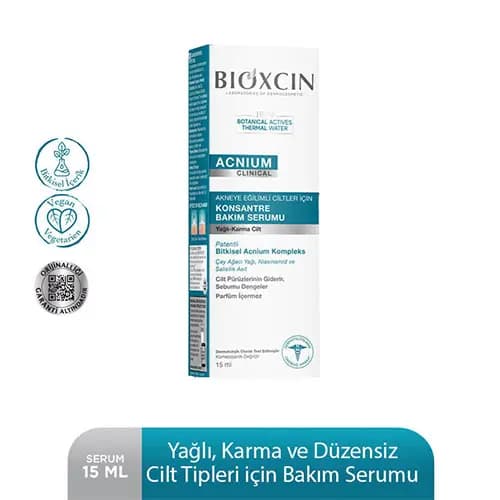 سرم ضد جوش ACNIUM clinical پوست مختلط و چرب بيوكسين 15 ميل — تصویر ۳