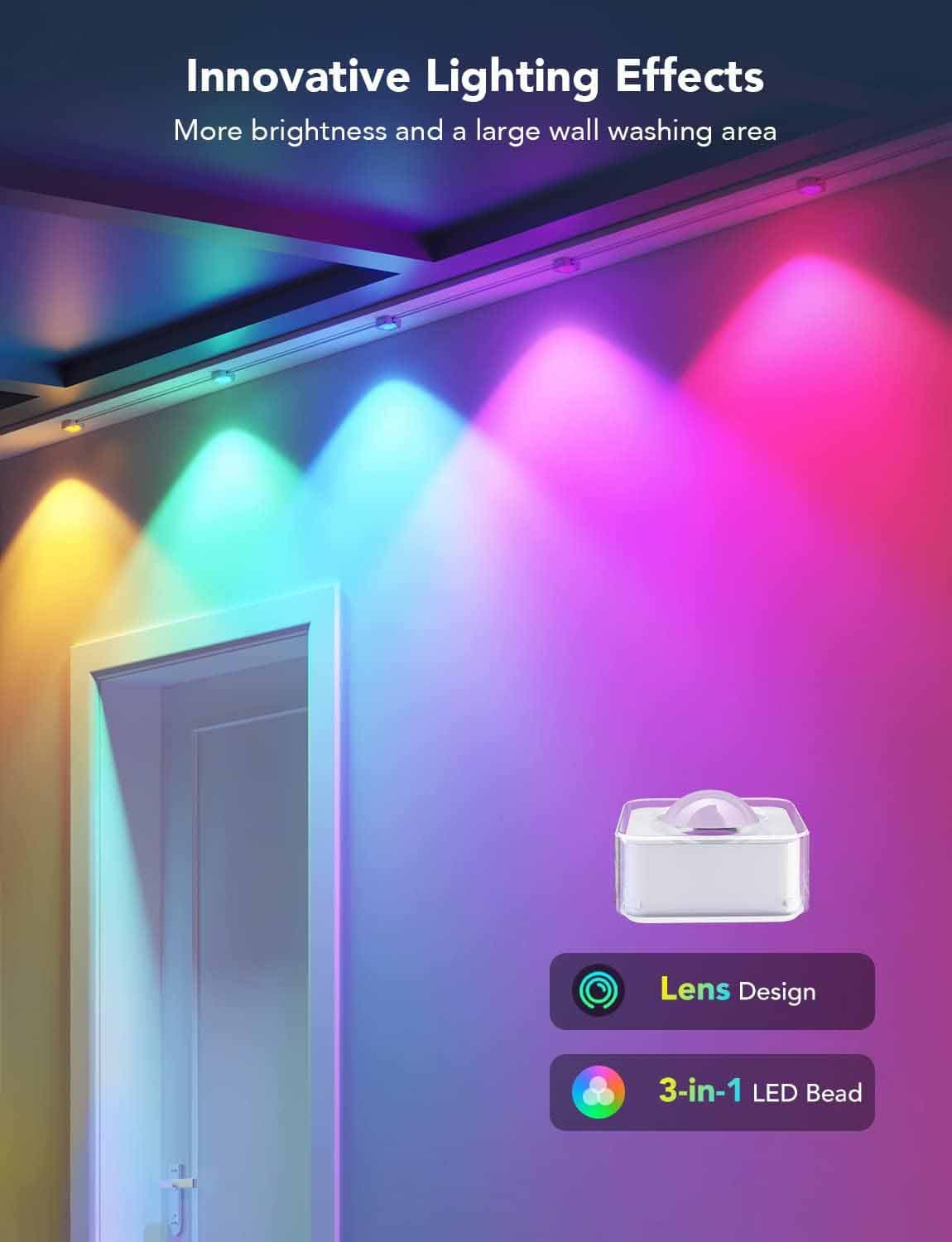 ریسه هوشمند 30 متری GoVee RGBIC Permanent Outdoor Lights — تصویر ۴