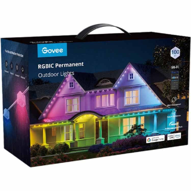 ریسه هوشمند 30 متری GoVee RGBIC Permanent Outdoor Lights — تصویر ۵