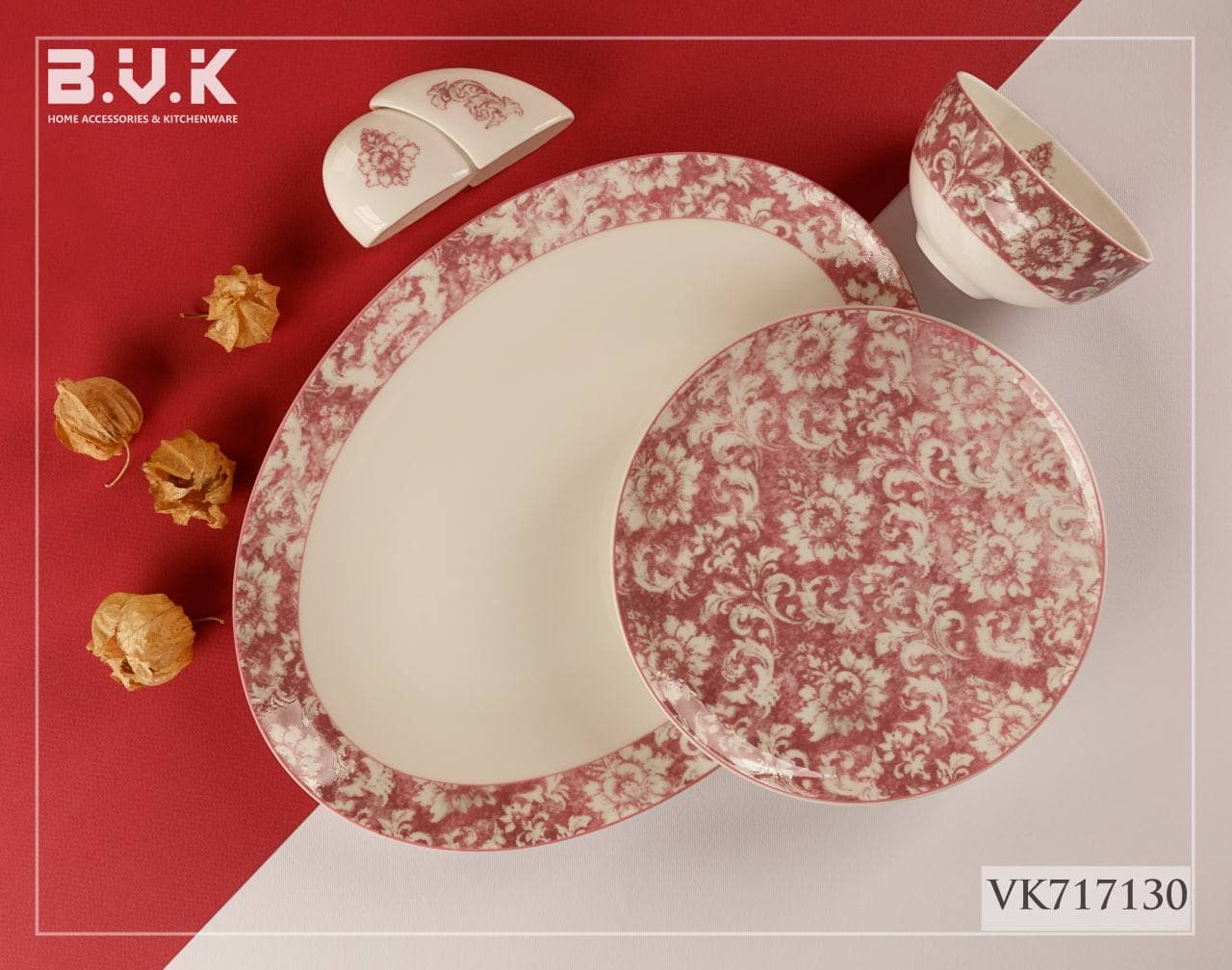 سرویس چینی شش نفره 29 پارچه بن چاینا B.V.K 717130 — تصویر ۴
