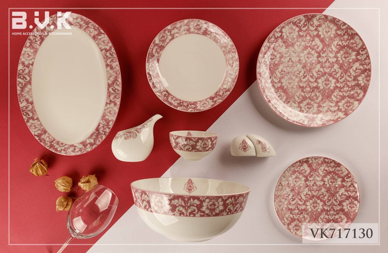 سرویس چینی شش نفره 29 پارچه بن چاینا B.V.K 717130
