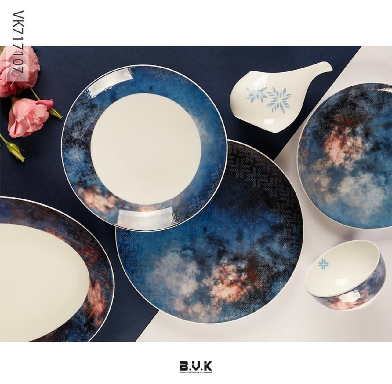 سرویس چینی شش نفره 29 پارچه بن چاینا B.V.K 717107 — تصویر ۸