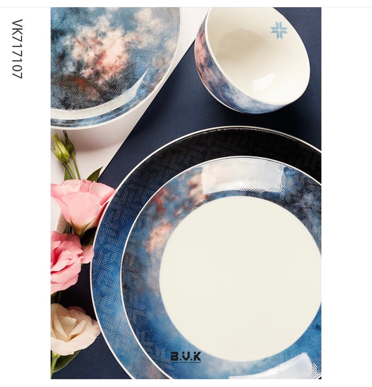 سرویس چینی شش نفره 29 پارچه بن چاینا B.V.K 717107 — تصویر ۵