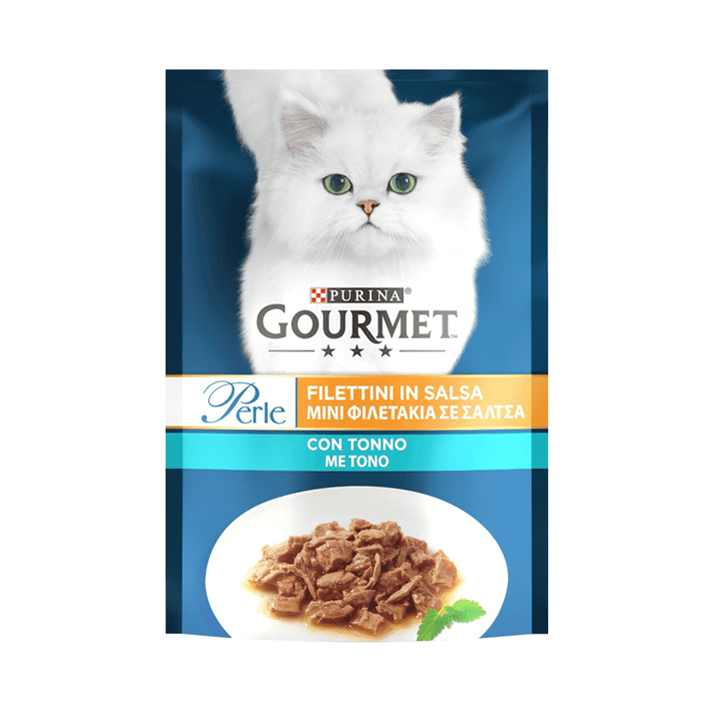 پوچ گربه گورمت Gourmet Perle با طعم ماهی تن در سس سالسا