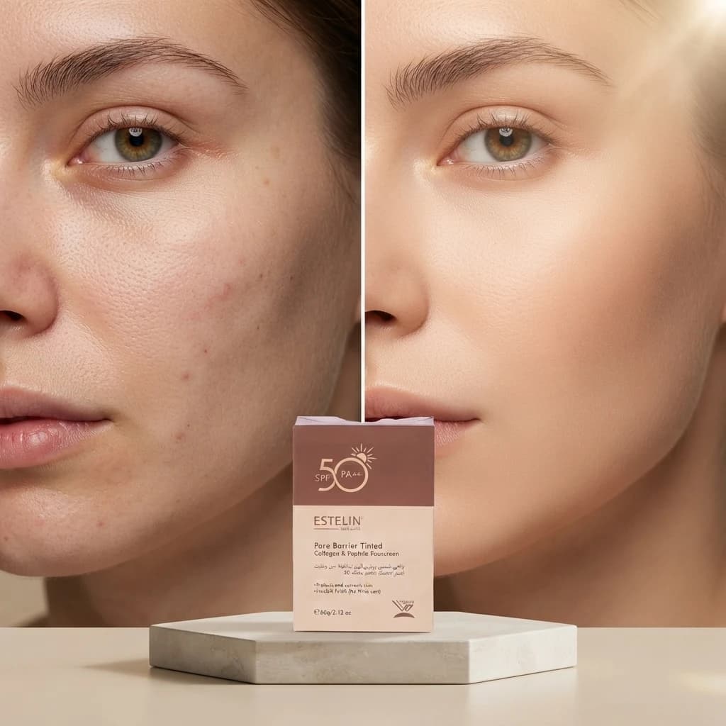 کرم ضدآفتاب رنگی استلین مدل Pore Barrier Tinted با کلاژن و پپتید — تصویر ۵