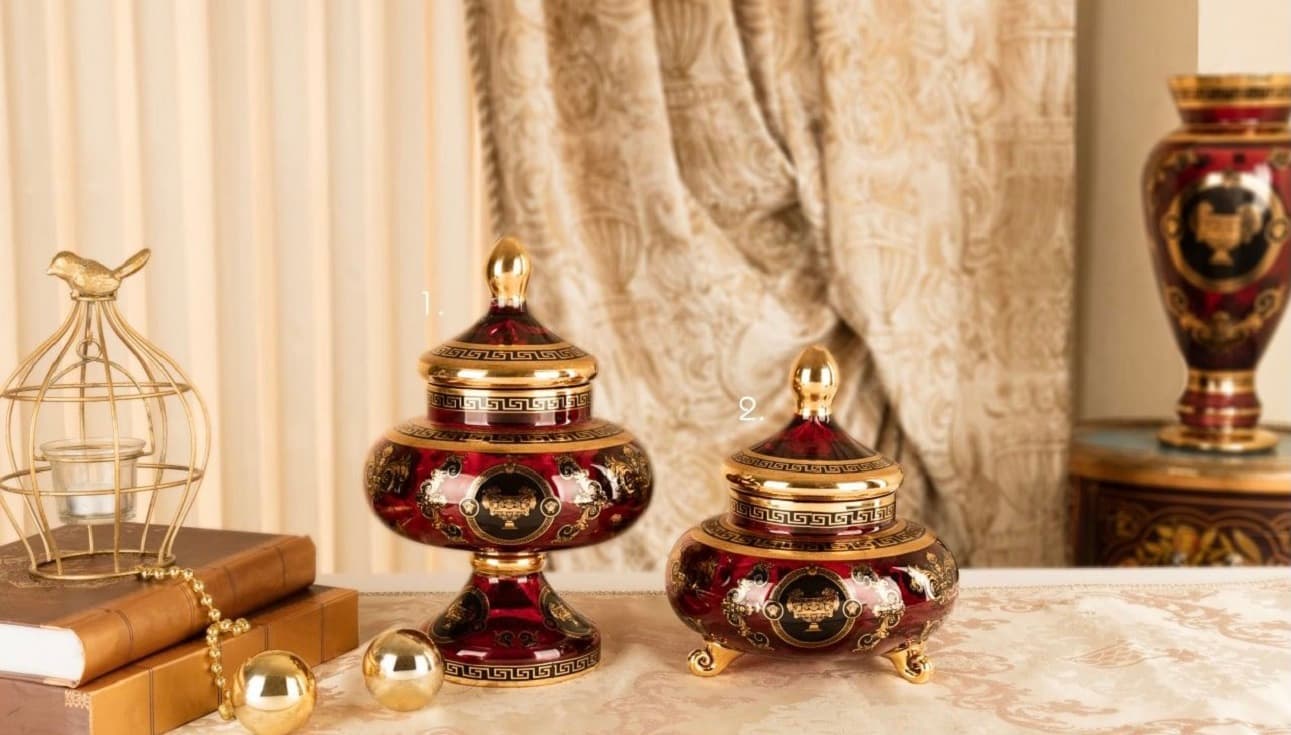 شکلات خوری کریستالی پایه‌دار