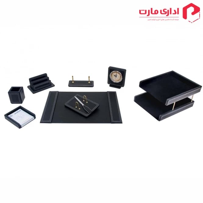 ست رومیزی مدیریتی چرم 10 تیکه قائم کد 610 — تصویر ۲