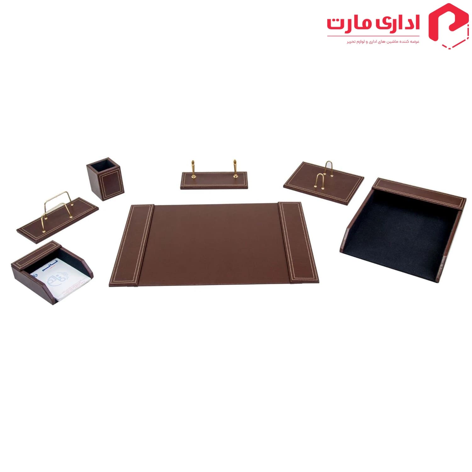 ست رومیزی مدیریتی چرم 7 تیکه قائم کد 407