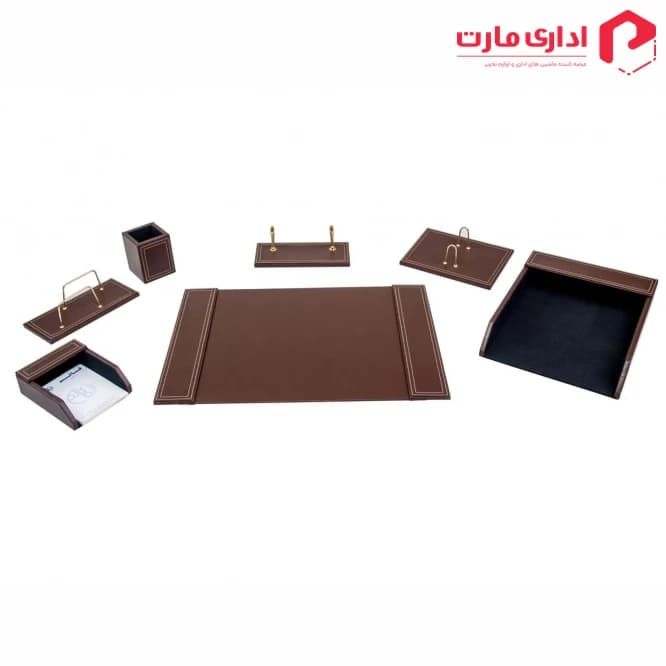 ست رومیزی مدیریتی چرم 7 تیکه قائم کد 407 — تصویر ۲