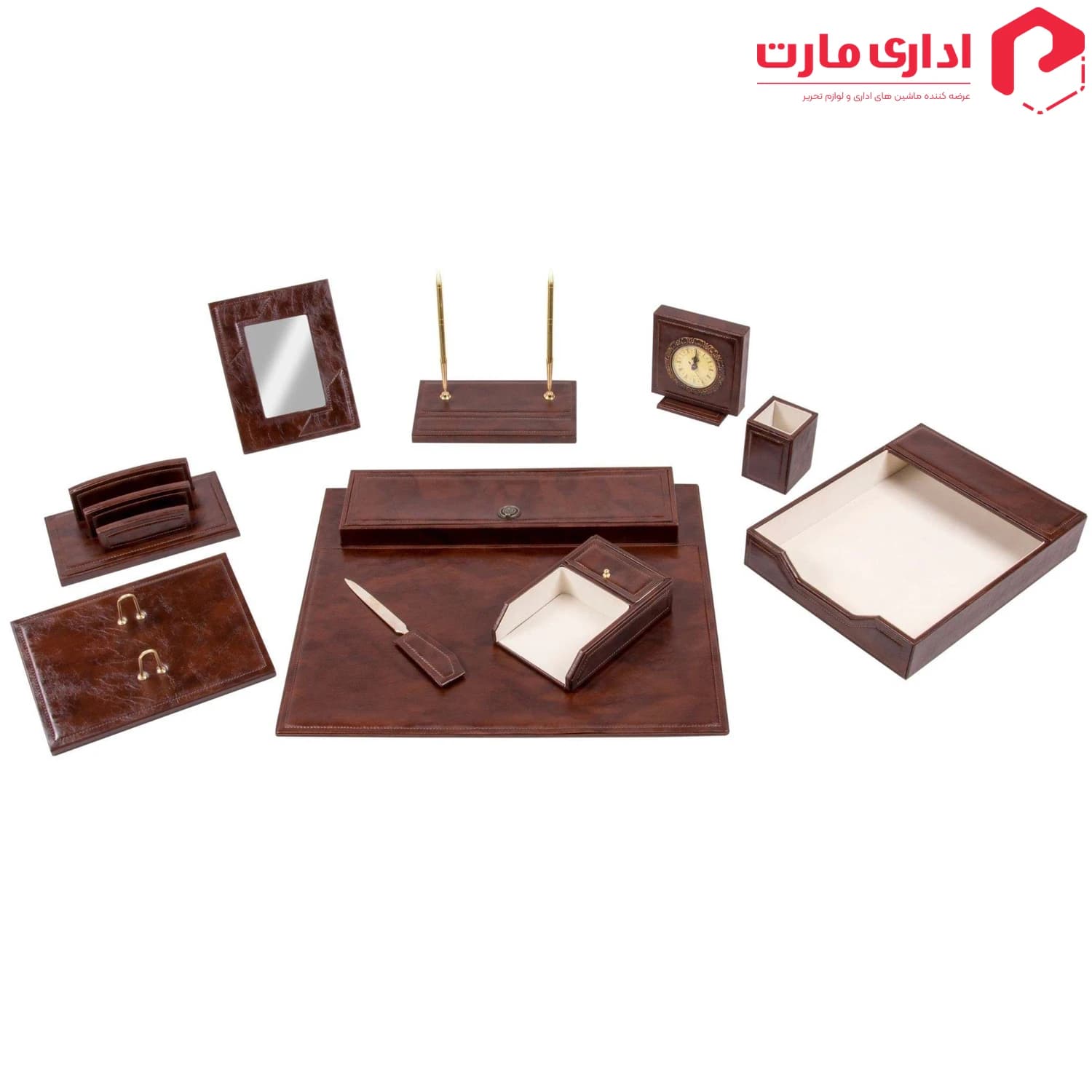 ست رومیزی مدیریتی چرم 10 تیکه قائم کد 810