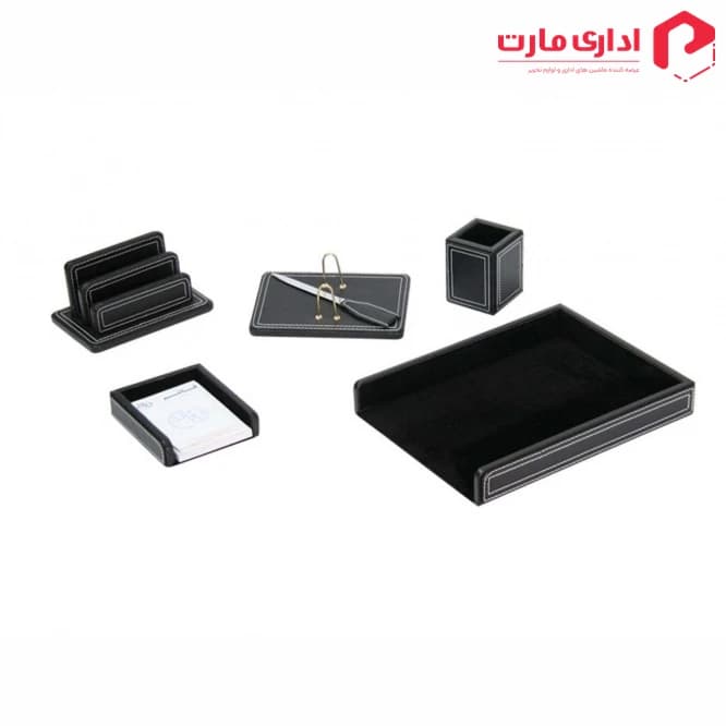 ست رومیزی مدیریتی چرم 6 تیکه قائم کد 606 — تصویر ۲