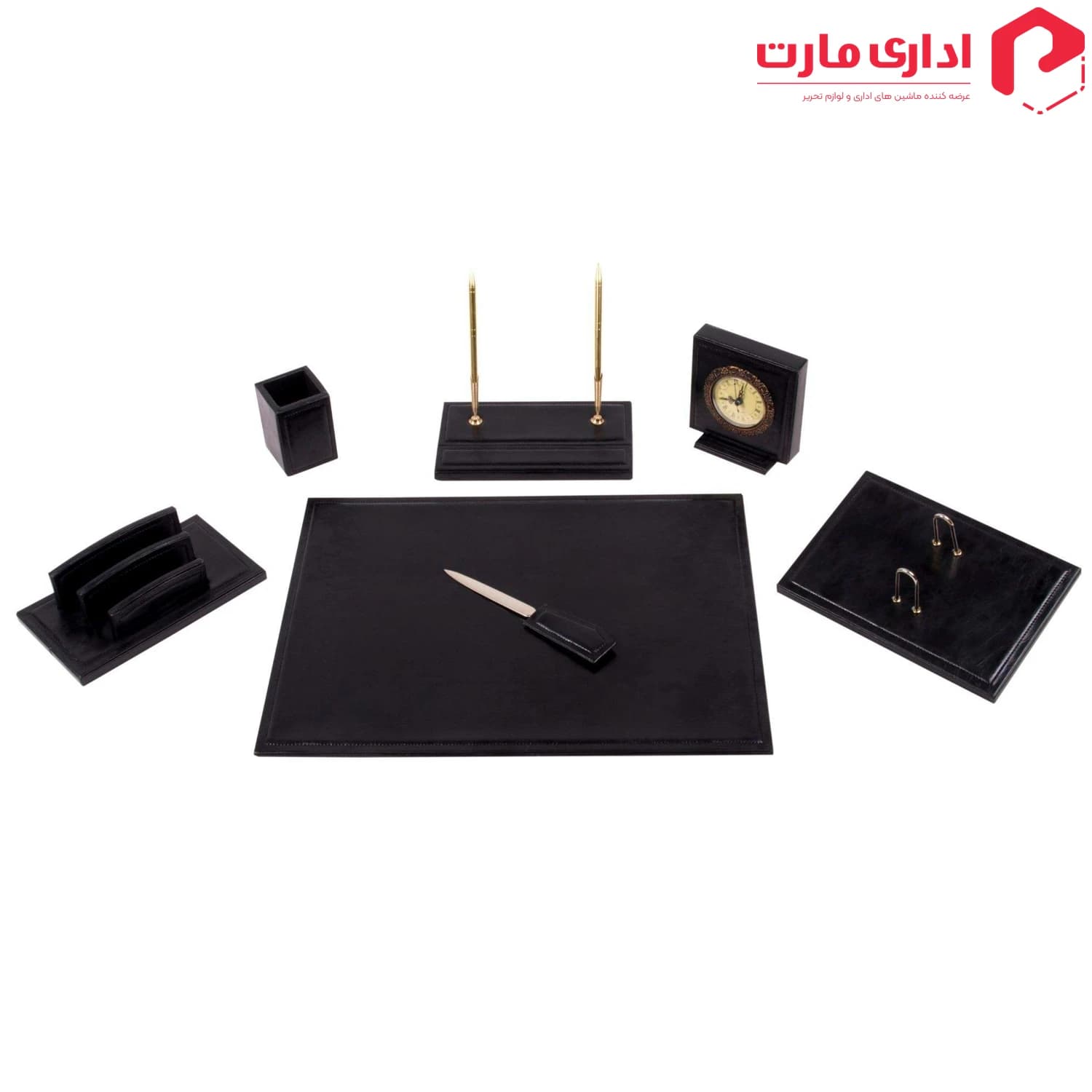 ست رومیزی مدیریتی چرم 7 تیکه قائم کد 807