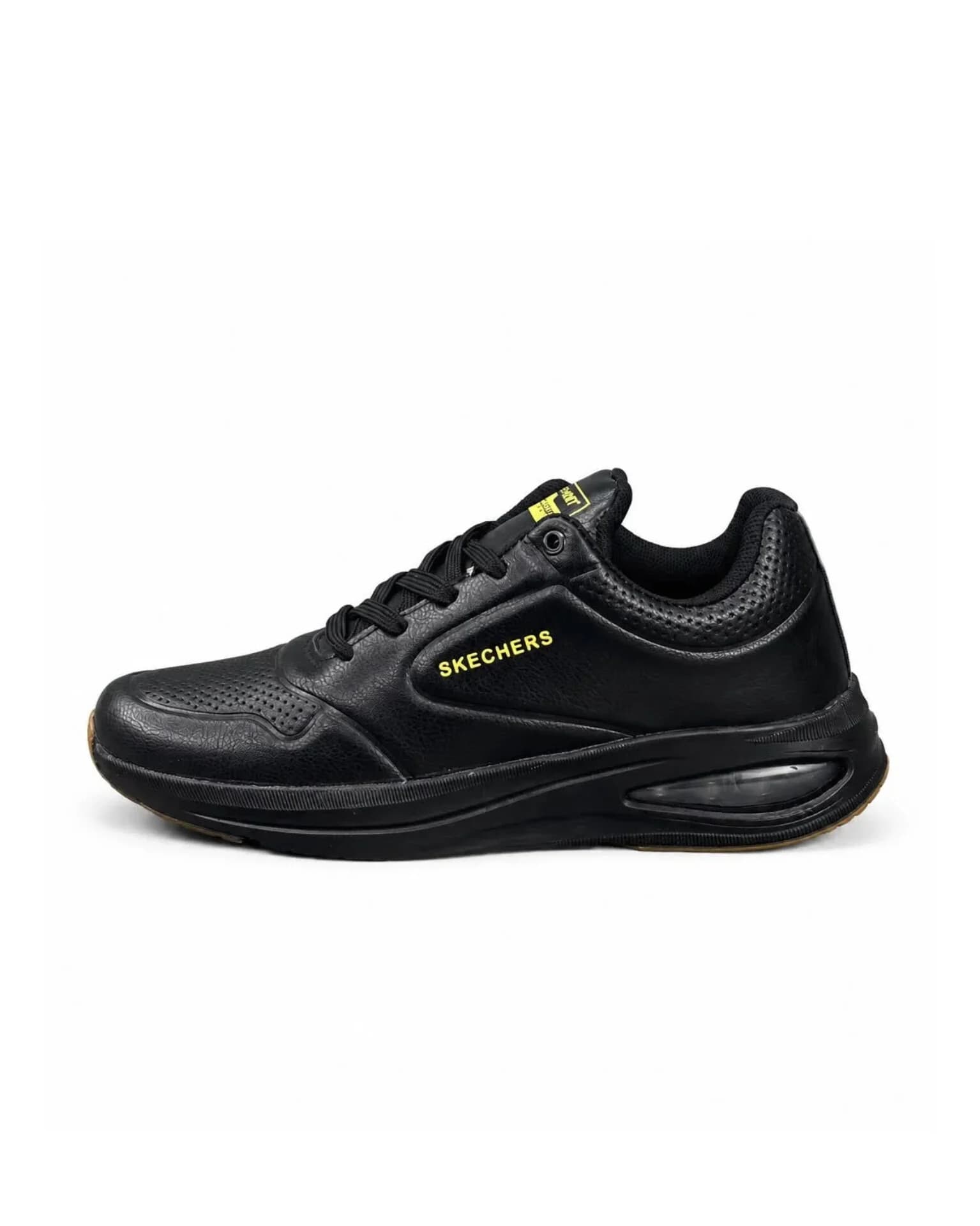کفش کتانی رانینگ مردانه اسکیچرز زیره کپسولی مشکی SKECHERS