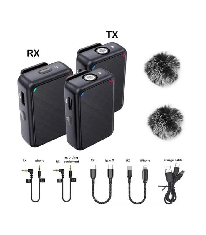 میکروفون بیسیم k66 | تک کاربره | تایپ سی و ایفون — تصویر ۲