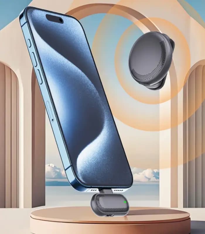 میکروفون بیسیم SX19 | دو کاربره | ایفون و تایپ سی — تصویر ۶
