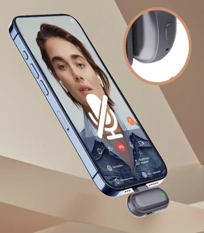 میکروفون بیسیم SX19 | دو کاربره | ایفون و تایپ سی — تصویر ۷