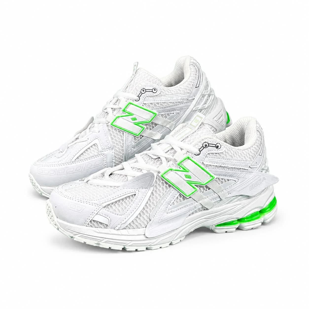 کتونی مردانه نیوبالانس 1906سفید سبز New BALANCE 1906A — تصویر ۳