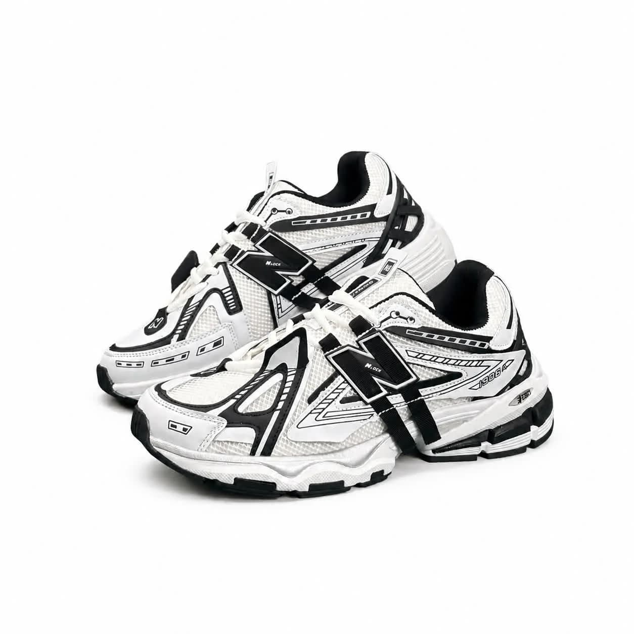 کتونی مردانه نیوبالانس 1906 سفید مشکی New BALANCE 1906 — تصویر ۳