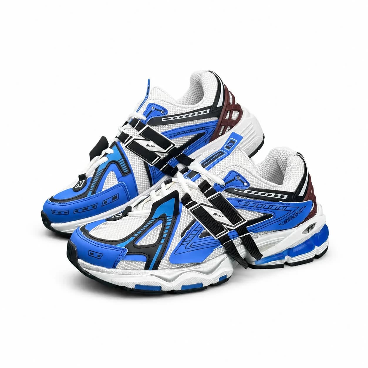 کتونی مردانه نیوبالانس 1906 آبی سفید New BALANCE 1906 — تصویر ۳