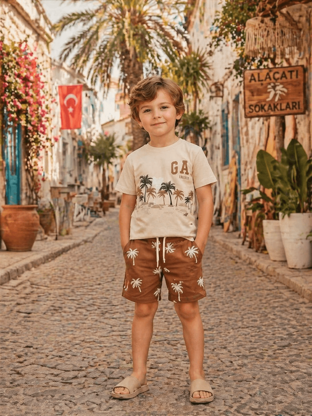 تیشرت شلوارک بچگانه گپ نخل نخ پنبه محصول ترکیه 🇹🇷