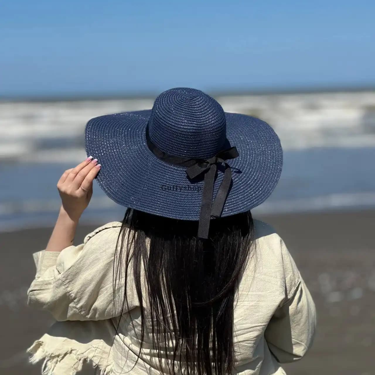 کلاه ساحلی حصیری بیسیک — تصویر ۹