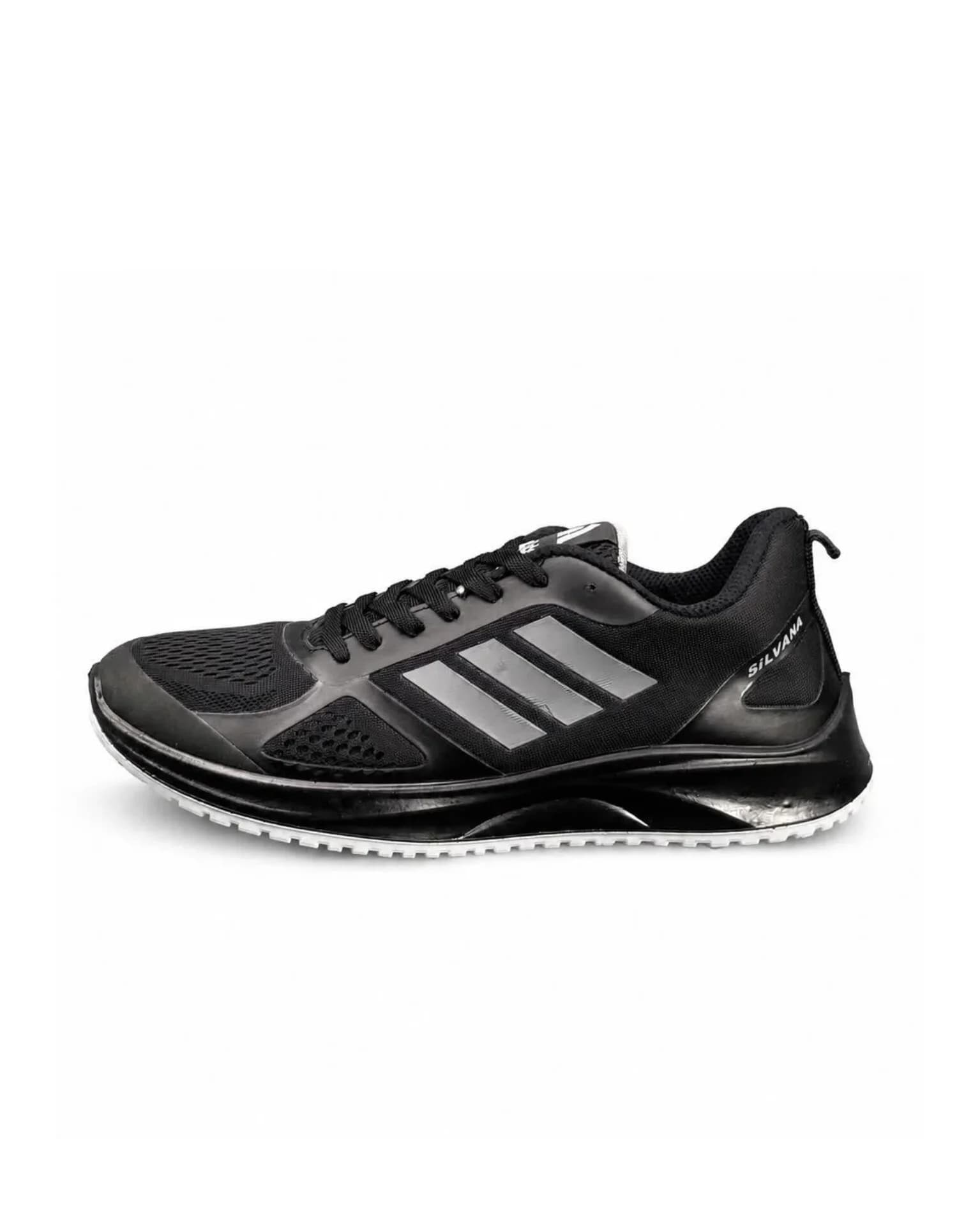 کفش کتانی بزرگ پا آدیداس رانینگ زیره تزریق مشکی سفید ADIDAS
