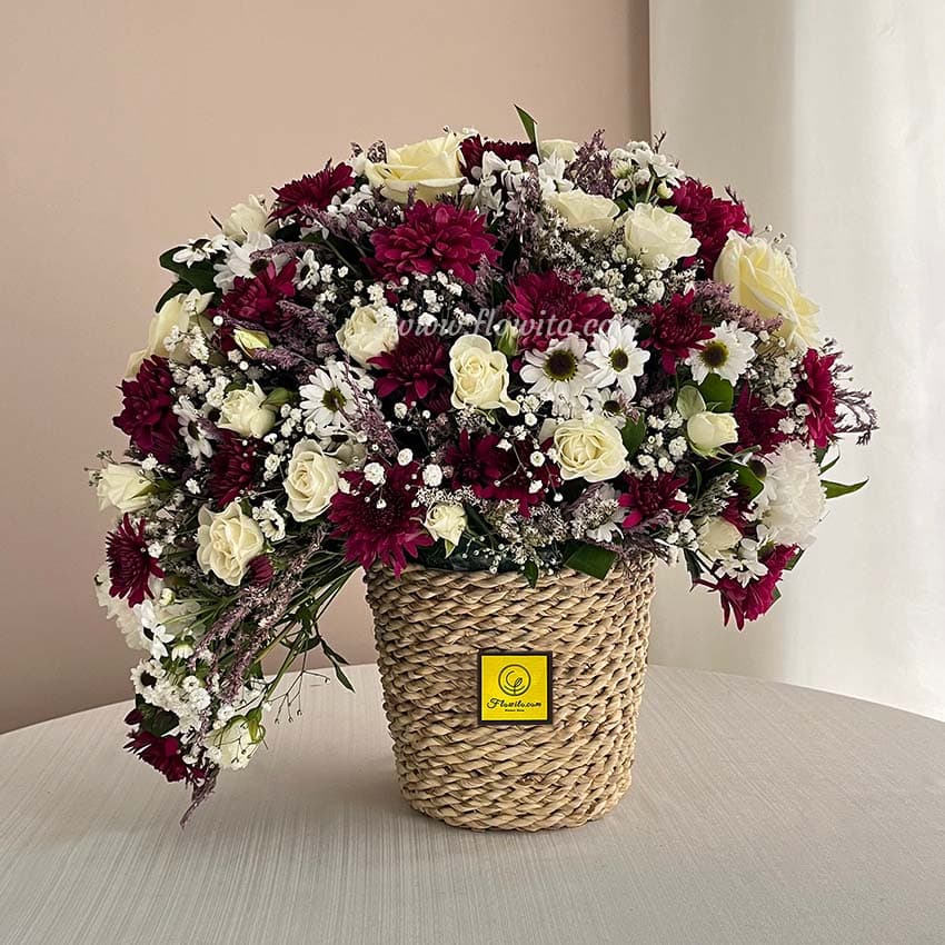 سبد گل طرح آبشاری کد 2