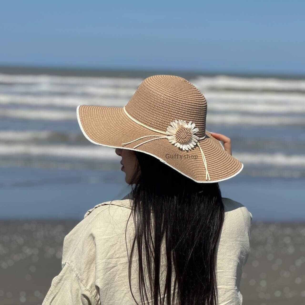 کلاه ساحلی حصیری گل — تصویر ۴