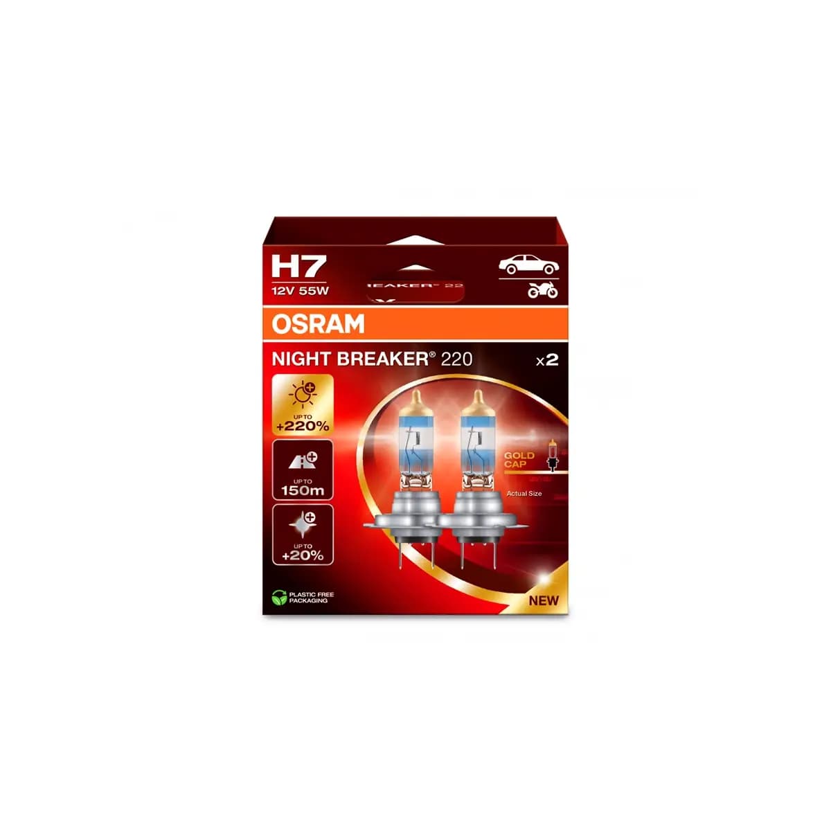 لامپ H7 پرشیایی اسرام نایت برکر 220% OSRAM — تصویر ۲