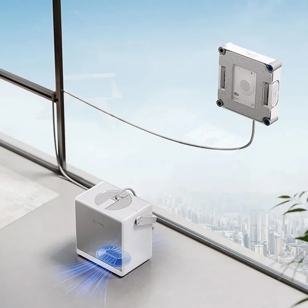 شیشه شور رباتیک هوشمند برند اکووکس مدل Winbot W2S Omni رنگ سفید — تصویر ۴