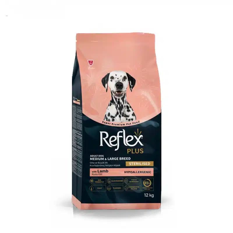 غذای سگ عقیم شده نژاد بزرگ رفلکس سوپرپرمیوم با طعم بره Reflex Superpremium Large Breed Neutered Lamb وزن 12 کیلوگرم