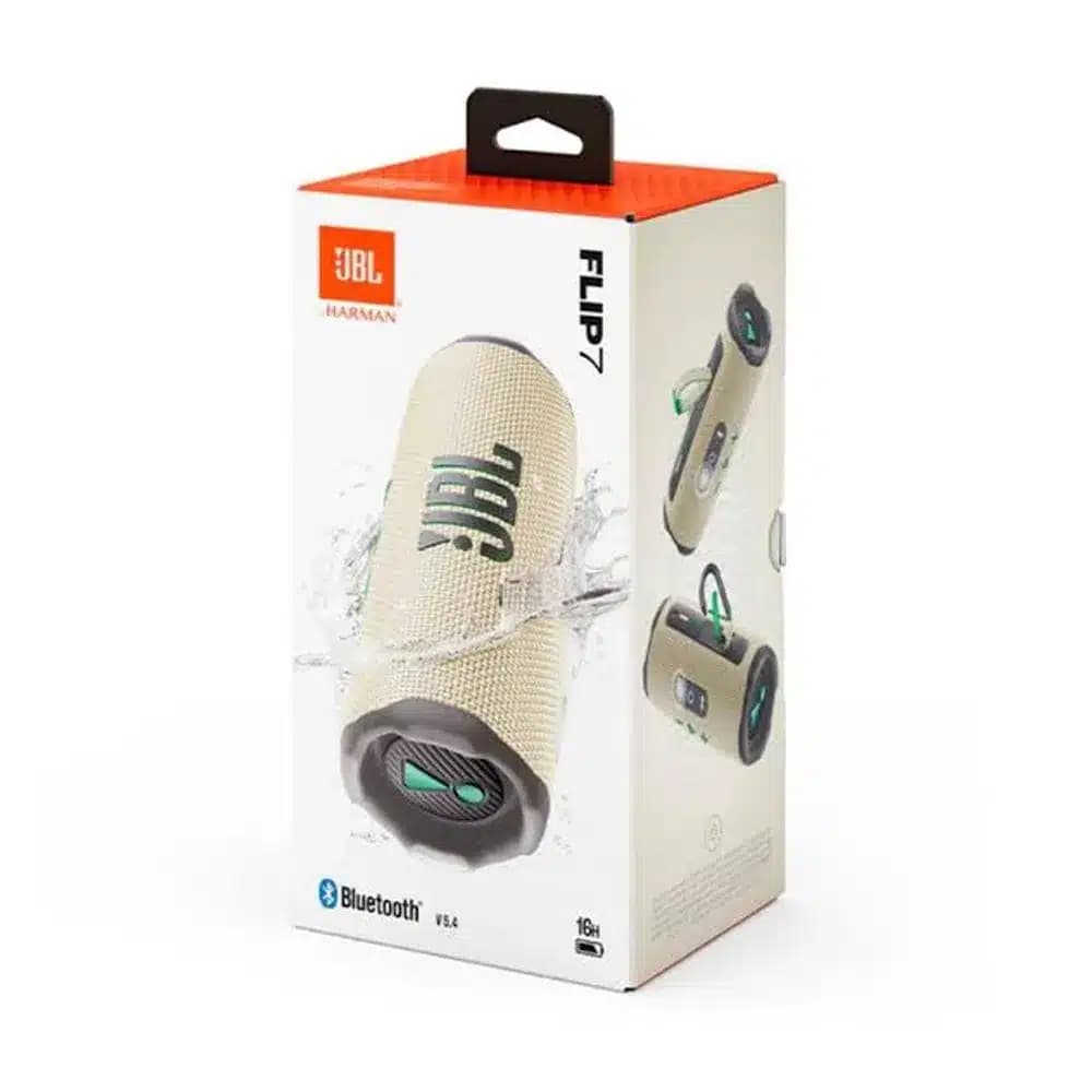 اسپیکر بلوتوثی قابل حمل جی بی ال مدل JBL Flip 7 | رنگ کرم — تصویر ۲