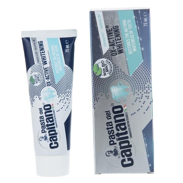 خمیر دندان سفید کننده اکتیو پاستا دل کاپیتانو OX Active Whitening Toothpaste Pasta Del Capitano