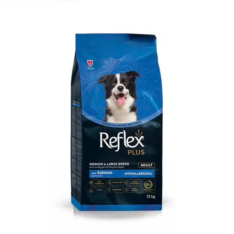 غذای سگ نژاد بزرگ رفلکس سوپرپرمیوم با طعم سالمون Reflex Superpremium Large Breed Salmon وزن 12 کیلوگرم