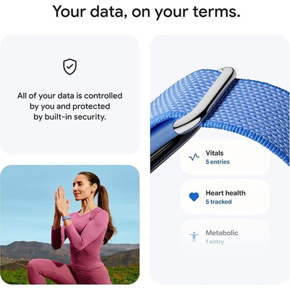 دستبند هوشمند ورزشی فیت بیت گوگل مدل Google Fitbit Air رنگ بنفش — تصویر ۴