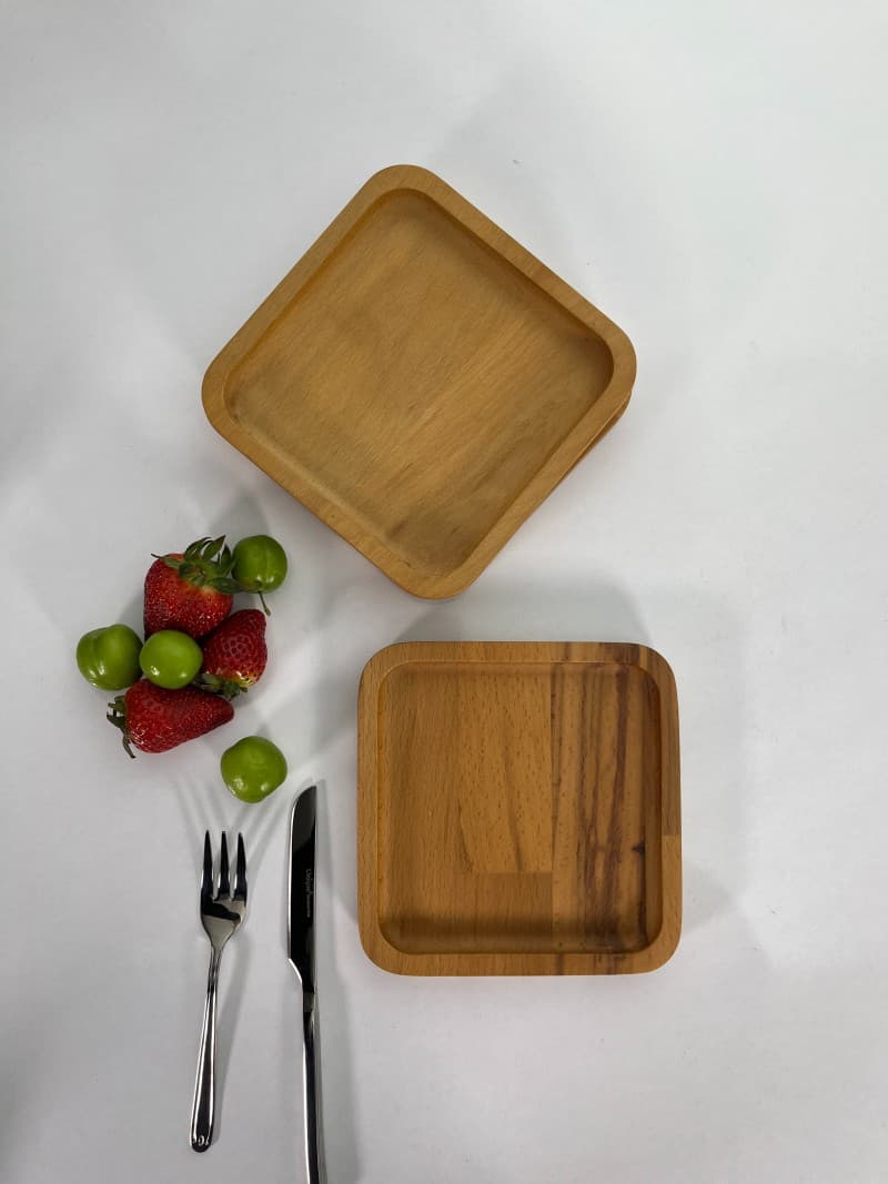 بشقاب چوب مربع 80026 کوچک