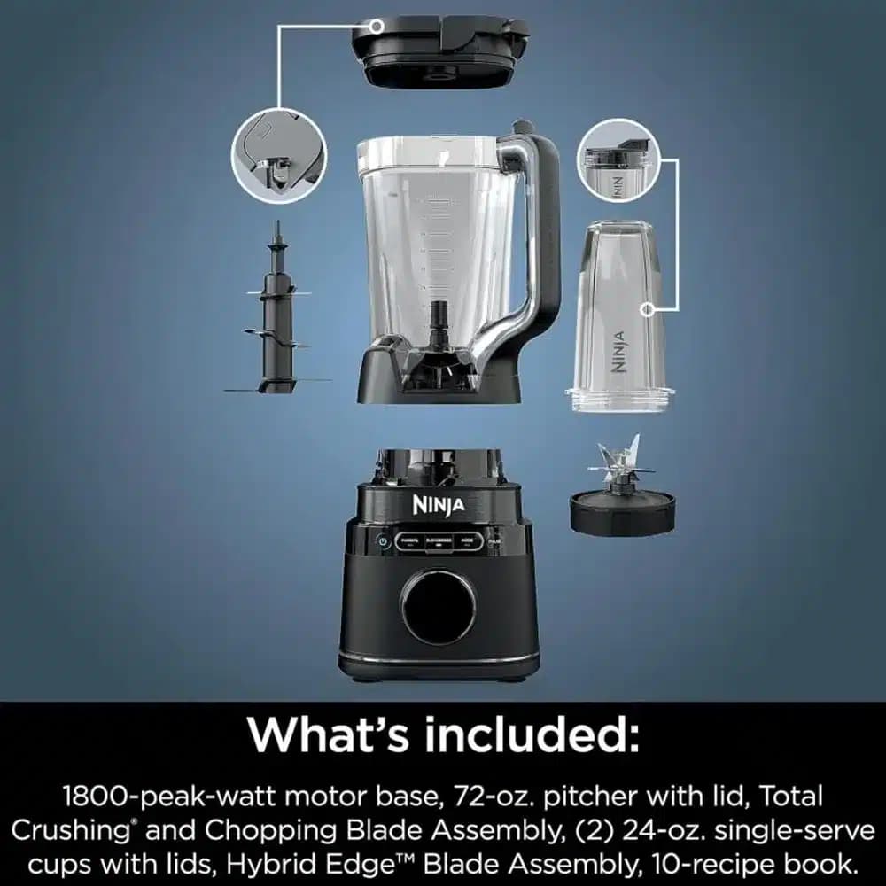 مخلوط کن و غذاساز برند نینجا مدل Ninja Power Blender and Processor TB301 – مشکی — تصویر ۴