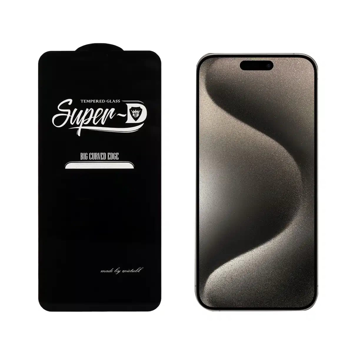 گلس محافظ صفحه نمایش شفاف آیفون ۱۵ پرومکس برند میتوبل مدل iPhone 15 Pro Max mietubl super D